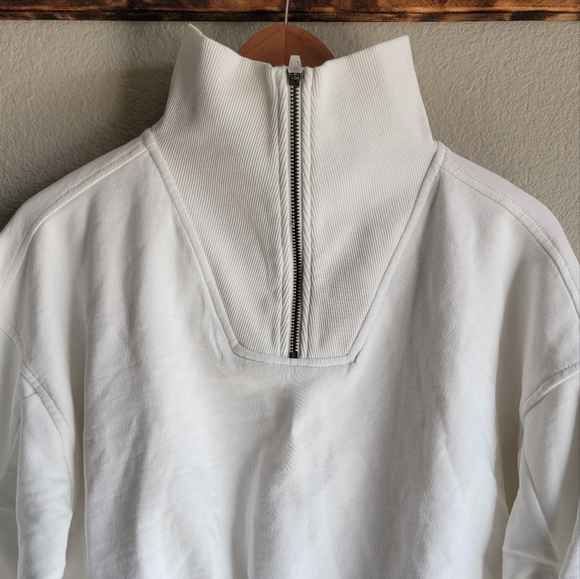 Free People Movement Valley Girl Cropped Quarter Zip Sweatshirt - Picture 6 of 9